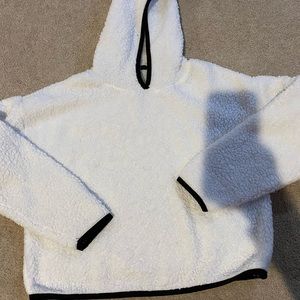 Sherpa crop hoodie